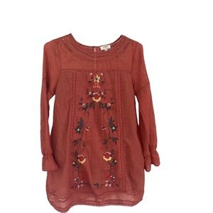 Umgee Embroidered Boho Dress Size Small